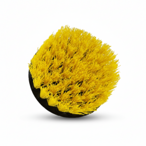 ΒΟΥΡΤΣΑ ΣΤΡΟΓΓΥΛΗ Φ100 ΜΕ ΑΞΟΝΑ Φ8 ΚΙΤΡΙΝΗ ΓΙΑ ΥΦΑΣΜΑΤΑ